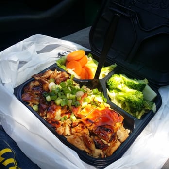 WaBa Grill - Chicken plate...brown rice and veggies - Fast Food Near Me - Corona, California WaBa Grill - Chicken plate...brown rice and veggies - Fast Food Near Me - Corona, California