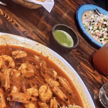 ConiSeafood - Camarones ala díabla and ceviche plate. - Mexican Near Me - Inglewood, California ConiSeafood - Camarones ala díabla and ceviche plate. - Mexican Near Me - Inglewood, California