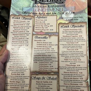 Meson San Pedro Mexican Restaurant - Menu - Mexican Near Me - Sparta, Tennessee Meson San Pedro Mexican Restaurant - Menu - Mexican Near Me - Sparta, Tennessee