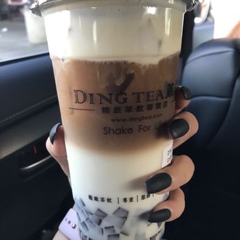Ding Tea Anaheim - Coffee latte with cheese foam and coffee jelly - Coffee & Tea Near Me - Anaheim, California