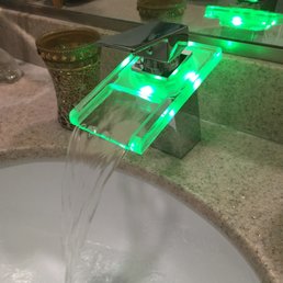 my new faucet that changes color with water temperature.
