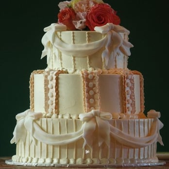 Fournier's Bakery Cafe - My Vintage Buttons and Bows Wedding Cake- the best carrot cake ever!!!! - Bakeries Near Me - Pacific Grove, California