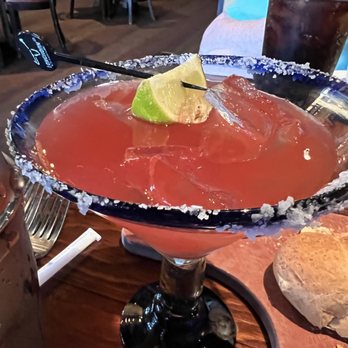 LongHorn Steakhouse - Strawberry Margarita (can't see the container next to it that has another full glass in it) - Steakhouses Near Me - Manchester, Connecticut