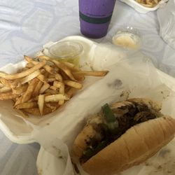 Duck Fat - Philly cheesecake and duck fat fries