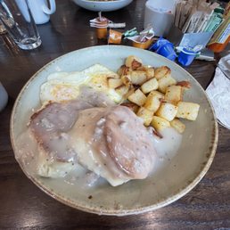 Biscuits & Turkey Sausage Gravy With Eggs