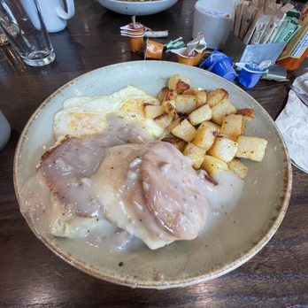 First Watch - Biscuits & Turkey Sausage Gravy With Eggs - Breakfast & Brunch Near Me - Beaufort, South Carolina