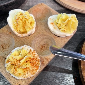 Valencia’s Tex-Mex Garage - CHIPOTLE DEVILED EGGS - Tex-Mex Near Me - Houston, Texas