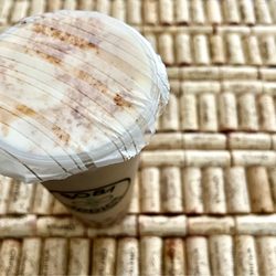 AiCha Boba - Large Pumpkin Pie Milk Tea with Golden Boba. The top is sea cream, pumpkin spice, and pumpkin sauce drizzle.