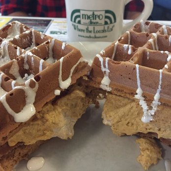 Metro Diner - Pumpkin Stuffed Waffle - American Near Me - St. Augustine, Florida