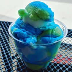 Licks Sweet Treats & Eats - Italian Ice -- non-dairy.

This is tie dye (blue raspberry, lemon & lime)