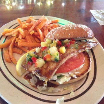 Snuggery River Roadhouse - Jamaican Grilled Mahi Sandwich - American Near Me - McHenry, Illinois Snuggery River Roadhouse - Jamaican Grilled Mahi Sandwich - American Near Me - McHenry, Illinois