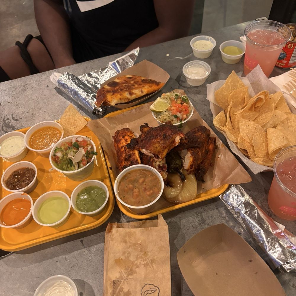 Half Chicken Shrimp Diablo Quesadilla Guacamole and Chipsguacamole
