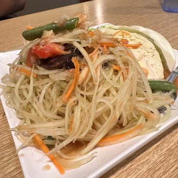 Charm Siam Restaurant - Papaya Salad with crab - Noodles Near Me - Long Beach, California