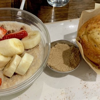 First Watch - Steel Cut Oatmeal with a poppy seed muffin. - Cafes Near Me - Tempe, Arizona First Watch - Steel Cut Oatmeal with a poppy seed muffin. - Cafes Near Me - Tempe, Arizona