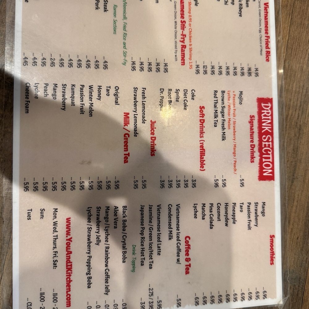 You & I Kitchen - Menu - Vietnamese Near Me - West Jordan, Utah You & I Kitchen - Menu - Vietnamese Near Me - West Jordan, Utah
