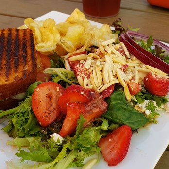Orange Clover Kitchen & More - Grilled cheese and strawberry salad. - New American Near Me - Jeffersonville, Indiana