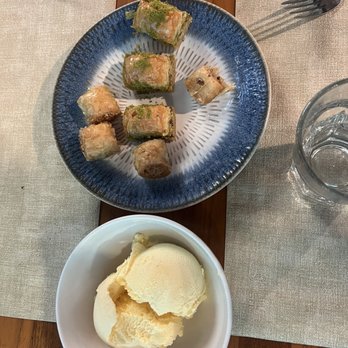 Kalimera Bar and Grill - Top: baklava Bottom: ice cream - Turkish Near Me - Santa Rosa, California Kalimera Bar and Grill - Top: baklava Bottom: ice cream - Turkish Near Me - Santa Rosa, California