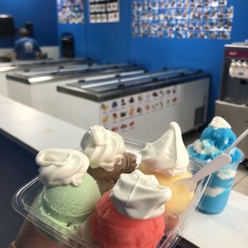 Adam's italian ice - Four flavor sampler bowl :)! All soo good! - Ice Cream & Frozen Yogurt Near Me - Orlando, Florida Adam's italian ice - Four flavor sampler bowl :)! All soo good! - Ice Cream & Frozen Yogurt Near Me - Orlando, Florida