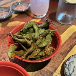 Charred Edamame