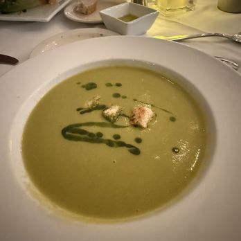 Daniel George - Roasted corn pablano soup was wildly different, really good! - New American Near Me - Mountain Brook, Alabama