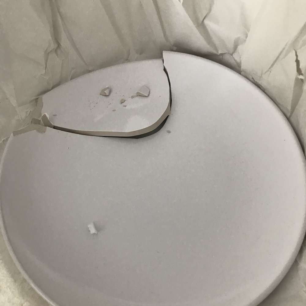 Poindexter Moving & Storage - Broken dinner plate. - Movers Near Me - Phoenix, Arizona Poindexter Moving & Storage - Broken dinner plate. - Movers Near Me - Phoenix, Arizona