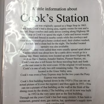 Cook's Station - Cook's Station Menu This place is so delicious! Breakfast is over at Noon at which time lunch begins. - Breakfast & Brunch Near Me - Pioneer, California Cook's Station - Cook's Station Menu This place is so delicious! Breakfast is over at Noon at which time lunch begins. - Breakfast & Brunch Near Me - Pioneer, California