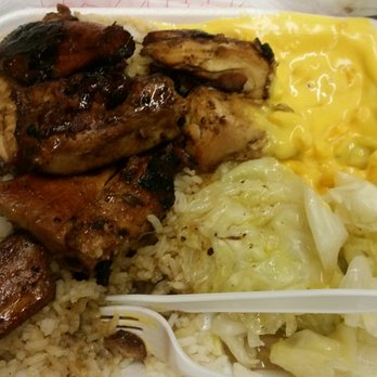 Bourbon Grill - Bourbon chicken plate with cabbage and mac and cheese. I hear the potatos are great as well. - Cajun/Creole Near Me - Denver, Colorado