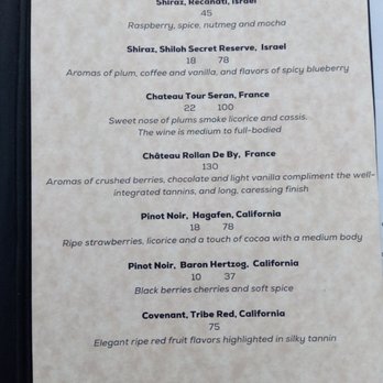 Pat's Restaurant and Catering - Wine Menu reds - Kosher Near Me - Los Angeles, California Pat's Restaurant and Catering - Wine Menu reds - Kosher Near Me - Los Angeles, California