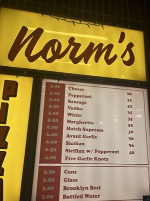Menu photo 1 Norm's Pizza New York, NY Menu photo 1 Norm's Pizza New York, NY