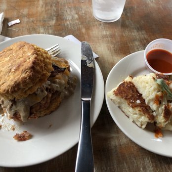 Handsome Biscuit - Hella Fitzgerald and hash browns with hot sauce. Pretty good. - Breakfast & Brunch Near Me - Norfolk, Virginia Handsome Biscuit - Hella Fitzgerald and hash browns with hot sauce. Pretty good. - Breakfast & Brunch Near Me - Norfolk, Virginia