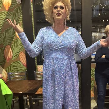 Camp Christmas - Our guide, Dixie Krystlas (she referred to herself as Elsa's (from Frozen) Grandmother - Art Museums Near Me - Aurora, Colorado