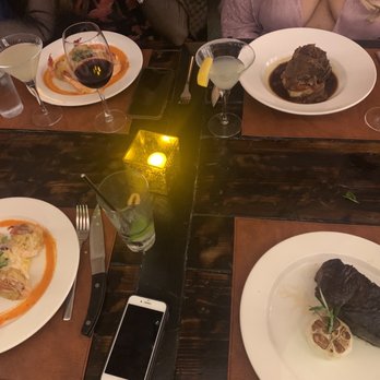 Rails Steakhouse - Prime Ny Strip Steak, shrimp dish, beef over risotto - Steakhouses Near Me - Towaco, New Jersey