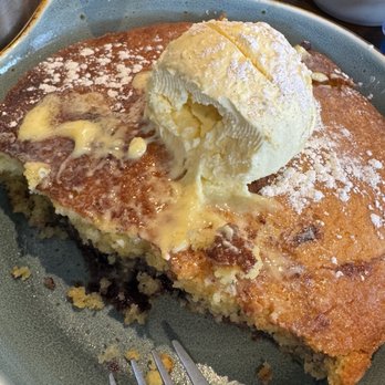 First Watch - The blue berry lemon corn bread was my favorite. It's huge. Enough to share with a party of four.  Blueberry Lemon Cornbread - Breakfast & Brunch Near Me - Cumming, Georgia