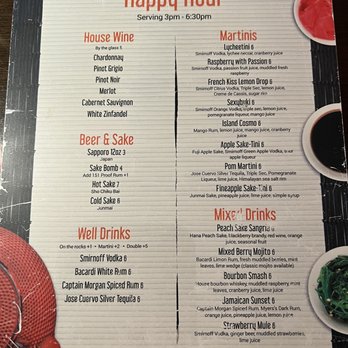 Kabuki Sushi Thai Tapas - Happy Hour Drink Menu - Sushi Bars Near Me - West Palm Beach, Florida Kabuki Sushi Thai Tapas - Happy Hour Drink Menu - Sushi Bars Near Me - West Palm Beach, Florida