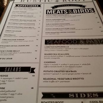 Rustic Root - Menu at the Rustic Root - Cocktail Bars Near Me - San Diego, California