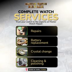 Master Watch Repair - Experts in modern, vintage, and luxury watch repair and restoration. Original parts, certified service, and over 30 years of experience.