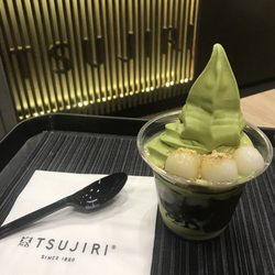 Tsujiri - Shiratama sundae:   matcha,  adjuki, mochi.  Oishi. Divine.