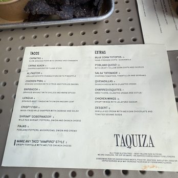 Taquiza Tacos - Menu - Tacos Near Me - Miami Beach, Florida Taquiza Tacos - Menu - Tacos Near Me - Miami Beach, Florida