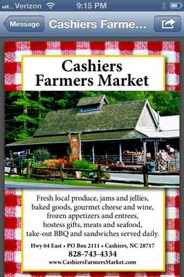 Cashiers Farmers Market by null