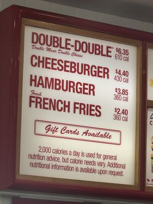 Menu photo 3 In-N-Out Burger Torrance, CA