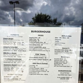 Burger House - Menu - Burgers Near Me - Houston, Texas Burger House - Menu - Burgers Near Me - Houston, Texas