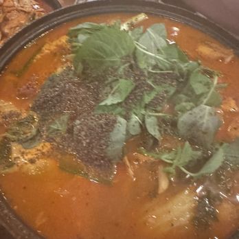 Gold Spoon - Pork Backbone hot pot - Korean Near Me - Carrollton, Texas Gold Spoon - Pork Backbone hot pot - Korean Near Me - Carrollton, Texas