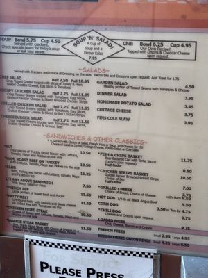 Menu photo 4 Fins Drive In Springfield, OR