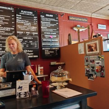 Jim's Joint - a woman behind the counter - Barbeque Near Me - Honor, Michigan
