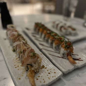 Zu Izakaya - ASU - Seared albacore onion roll and Banzai roll - Sushi Bars Near Me - Tempe, Arizona Zu Izakaya - ASU - Seared albacore onion roll and Banzai roll - Sushi Bars Near Me - Tempe, Arizona