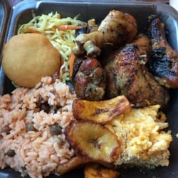 Caribbean Cabana - Jerk chicken plate! Yum!!