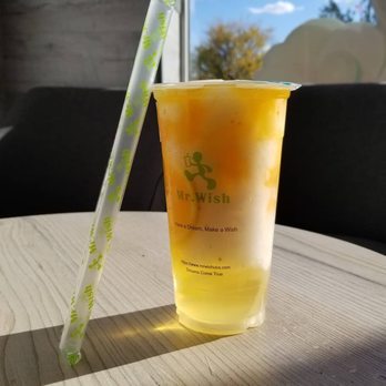 Mr Wish - Lychee Sunrise, a lychee x orange slushy drink. - Bubble Tea Near Me - Philadelphia, Pennsylvania Mr Wish - Lychee Sunrise, a lychee x orange slushy drink. - Bubble Tea Near Me - Philadelphia, Pennsylvania