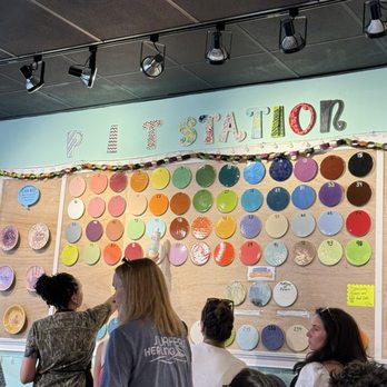 Palmetto Clayground - The glaze wall - Paint-Your-Own Pottery Near Me - Charleston, South Carolina Palmetto Clayground - The glaze wall - Paint-Your-Own Pottery Near Me - Charleston, South Carolina