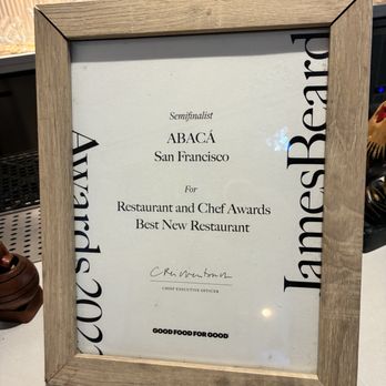 ABACÁ - award - Filipino Near Me - San Francisco, California