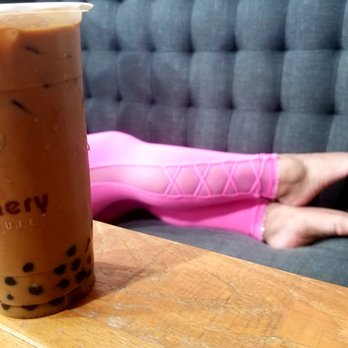 The Creamery Teahouse - Giving me a creamistry lesson - Bubble Tea Near Me - Sugar Land, Texas
